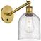 Ballston Bella 9.5"H Brushed Brass Adjustable Sconce w/ Seedy Shade