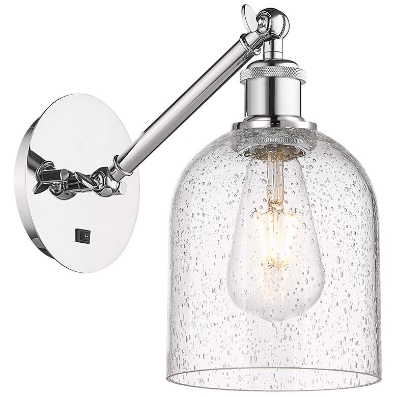 Image 1 Ballston Bella 9.5"H Chrome Vertically Adjustable Sconce w/ Seedy Shad