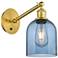 Ballston Bella 9.5"H Gold Vertically Adjustable Sconce w/ Blue Shade