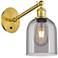 Ballston Bella 9.5"H Gold Vertically Adjustable Sconce w/ Smoke Shade