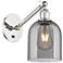 Ballston Bella 9.5"H Polished Nickel Adjustable Sconce w/ Smoke Shade