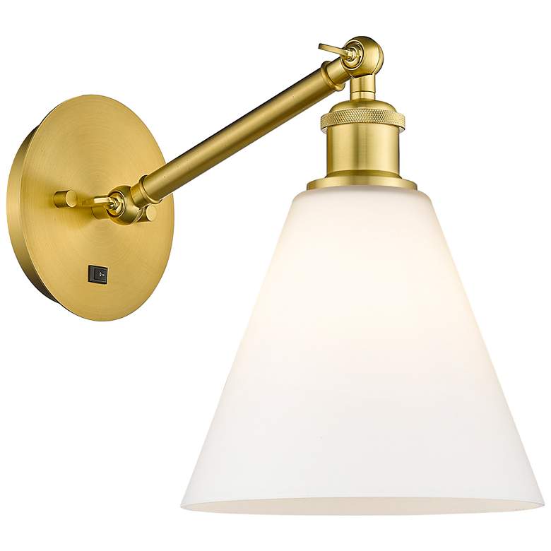 Image 1 Ballston Berkshire 12 3/4" High Satin Gold Wall Sconce