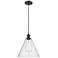Ballston Berkshire 12" Wide Bronze Corded Mini Pendant w/ Seedy Shade