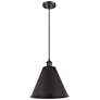Ballston Berkshire 12" Wide Matte Black LED Mini Pendant