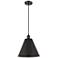 Ballston Berkshire 12" Wide Matte Black LED Mini Pendant