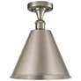 1_Ballston Berkshire 12"W Brushed Satin Nickel Ceiling Light
