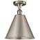Ballston Berkshire 12"W Brushed Satin Nickel Ceiling Light