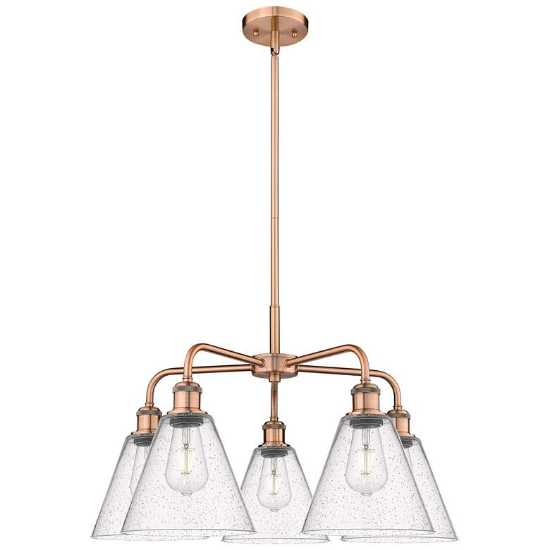 Image 1 Ballston Berkshire 26"W Antique Copper 5-Light Chandelier