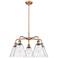 Ballston Berkshire 26"W Antique Copper 5-Light Chandelier