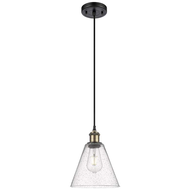 Image 1 Ballston Berkshire 8" LED Mini Pendant - Black Antique Brass - Seedy S