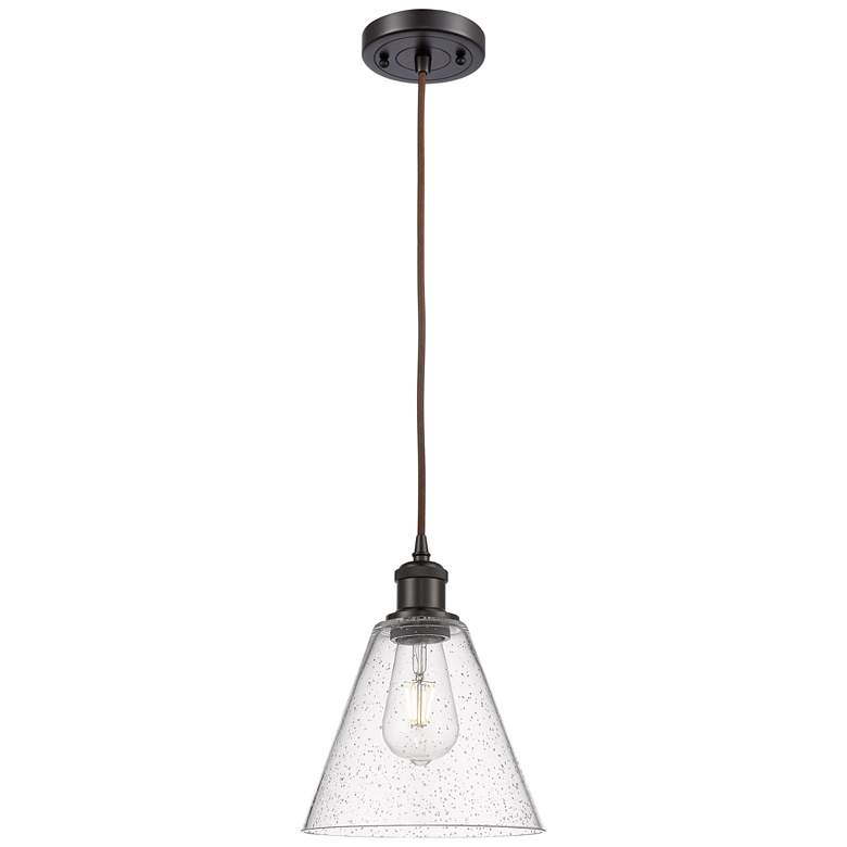 Image 1 Ballston Berkshire 8" LED Mini Pendant - Oil Rubbed Bronze - Seedy Sha