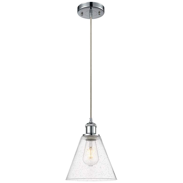 Image 1 Ballston Berkshire 8" LED Mini Pendant - Polished Chrome - Seedy Shade