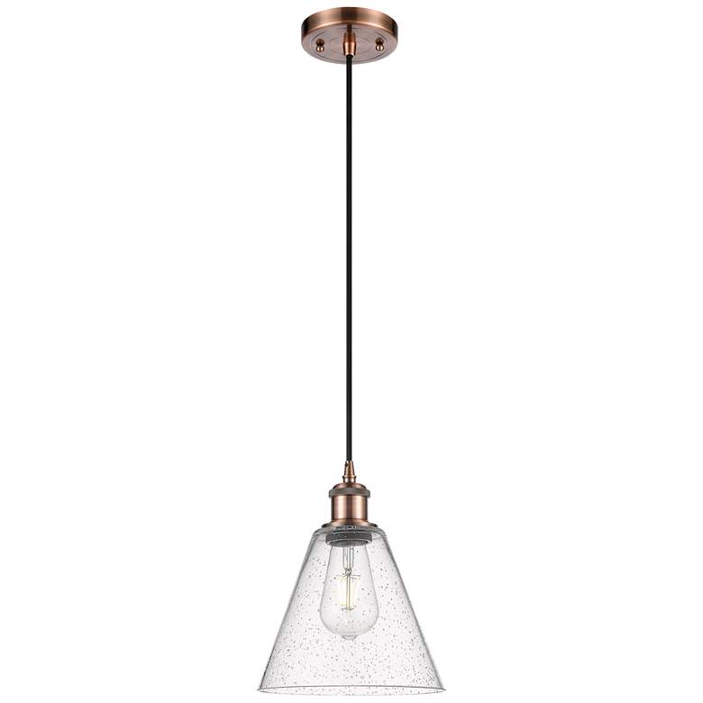 Image 1 Ballston Berkshire 8" Mini Pendant - Antique Copper - Seedy Shade