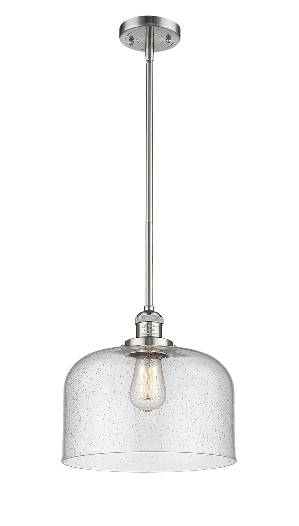 Image 3 Ballston Berkshire 8" Mini Pendant - Brushed Satin Nickel - Clear Shad more views