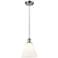 Ballston Berkshire 8" Mini Pendant - Polished Chrome - Matte White Sha
