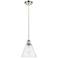 Ballston Berkshire 8" Mini Pendant - Polished Nickel - Seedy Shade