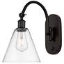 Ballston Berkshire Glass 8" Incandescent Sconce - Bronze - Clear Shade