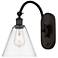 Ballston Berkshire Glass 8" Incandescent Sconce - Bronze - Clear Shade