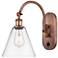 Ballston Berkshire Glass 8" Incandescent Sconce - Copper - Clear Shade