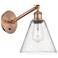 Ballston Berkshire Glass 8" Incandescent Sconce - Copper - Seedy Shade