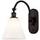 Ballston Berkshire Glass 8" LED Sconce - Bronze Finish - Matte White S