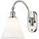 Ballston Berkshire Glass 8" LED Sconce - Nickel Finish - Matte White S