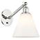 Ballston Berkshire Glass 8" LED Sconce - Nickel Finish - Matte White S