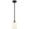 Ballston Boreas 3" Cord Hung Mini Pendant Black Brass - 11"H Striped Clear