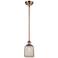 Ballston Boreas 3" Cord Hung Mini Pendant Black Brass w/ 11"H Seedy Shade
