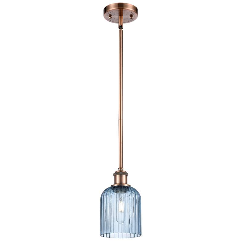 Image 1 Ballston Boreas 3" Cord Hung Mini Pendant Black Brass w/ 11"H White Shade