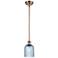 Ballston Boreas 3" Cord Hung Mini Pendant Black Brass w/ 11"H White Shade