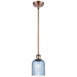 Ballston Boreas 3" Cord Hung Mini Pendant Black Brass w/ 11"H White Shade