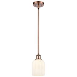 Ballston Boreas 3" Cord Hung Mini Pendant Brass w/ 11"H Deco Swirl Shade