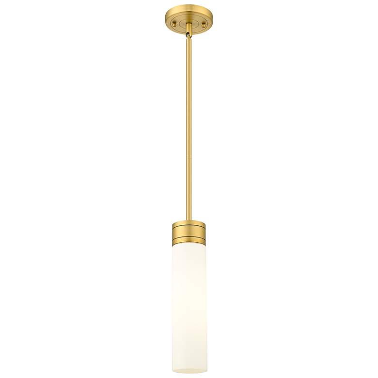 Image 1 Ballston Boreas 3" Cord Hung Mini Pendant Brass w/ 11"H Light Smoke Shade