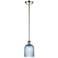 Ballston Boreas 3" Cord Hung Mini Pendant Brass w/ 8"H Striped White Shade