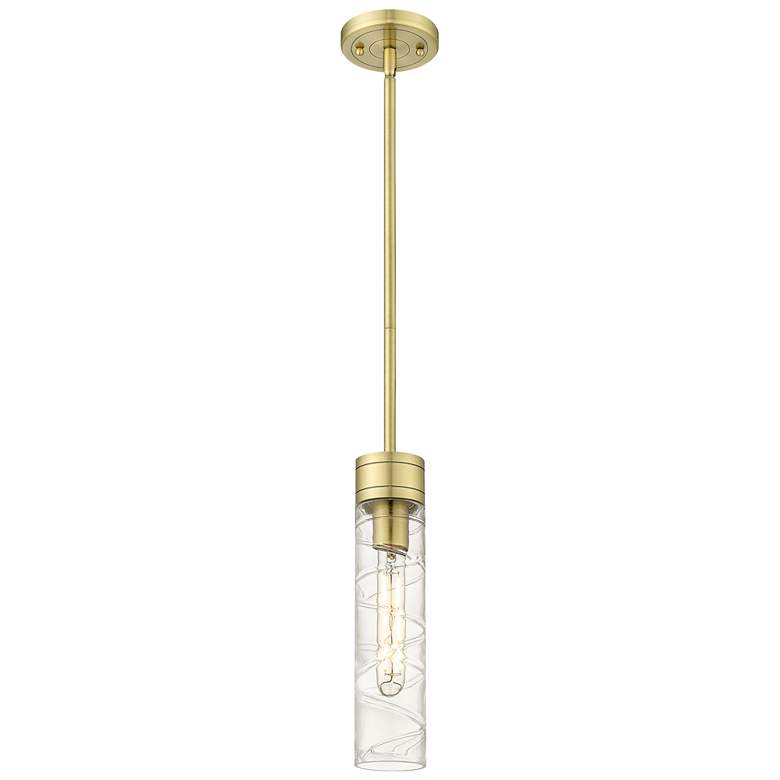 Image 1 Ballston Boreas 3" Cord Hung Mini Pendant Bronze w/ 11"H Clear Shade