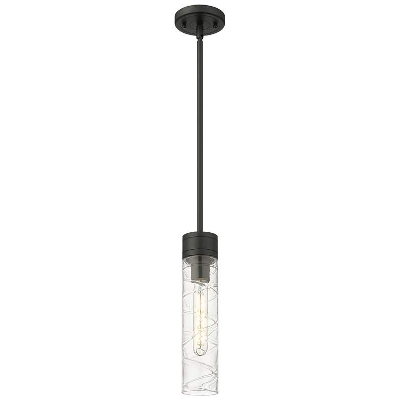Image 1 Ballston Boreas 3" Cord Hung Mini Pendant Bronze w/ 11"H White Shade