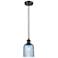Ballston Boreas 3" Cord Hung Mini Pendant Bronze w/ 8"H Striped Clear Shade