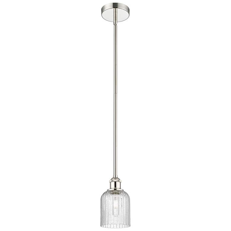 Image 1 Ballston Boreas 3" Cord Hung Mini Pendant Chrome w/ 11"H Seedy Shade