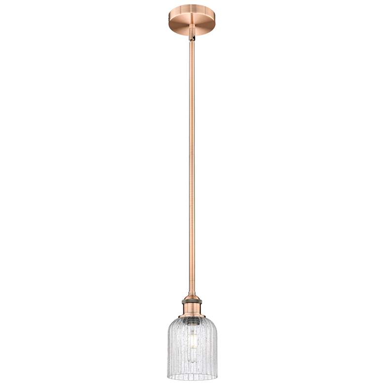 Image 1 Ballston Boreas 3" Cord Hung Mini Pendant Chrome w/ 11"H Striped Clear