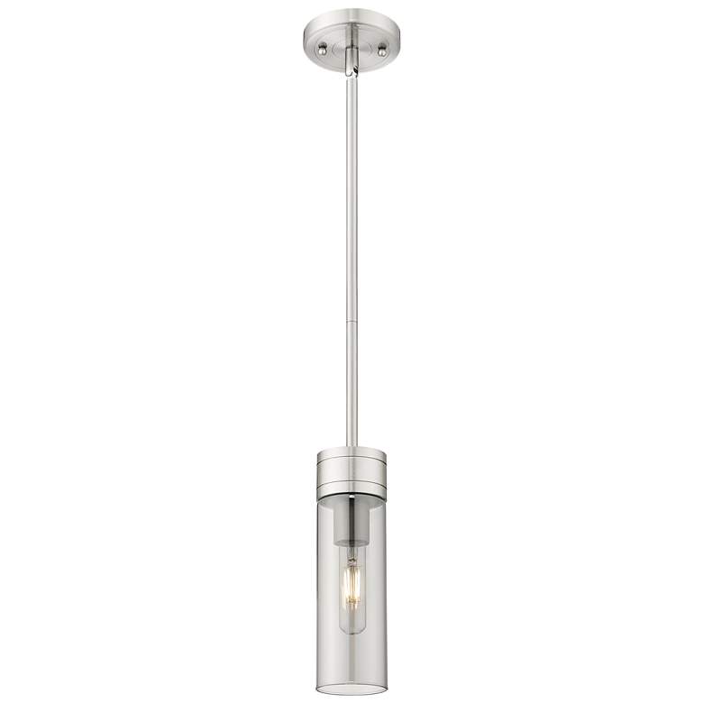 Image 1 Ballston Boreas 3" Cord Hung Mini Pendant Chrome w/ 8"H Light Smoke Shade
