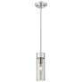 Ballston Boreas 3" Cord Hung Mini Pendant Chrome w/ 8"H Light Smoke Shade