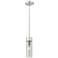 Ballston Boreas 3" Cord Hung Mini Pendant Chrome w/ 8"H Light Smoke Shade