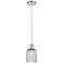 Ballston Boreas 3" Cord Hung Mini Pendant Gold w/ 8"H Striped White Shade