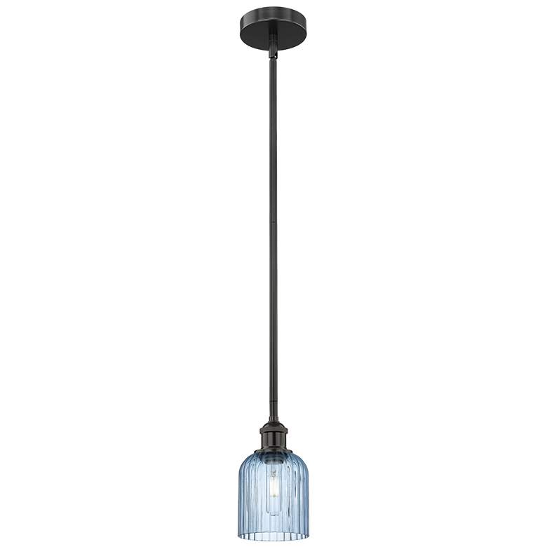 Image 1 Ballston Boreas 3" Cord Hung Mini Pendant Matte Black w/ 8"H White Shade
