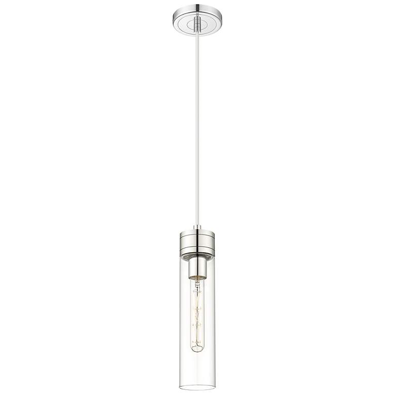 Image 1 Ballston Boreas 3" Cord Hung Mini Pendant Polished Nickel - 8"H Deco Swirl