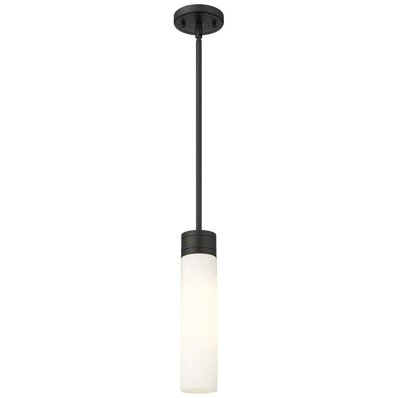 Image 1 Ballston Boreas 3" Cord Hung Mini Pendant Polished Nickel w/ 8"H Smoke