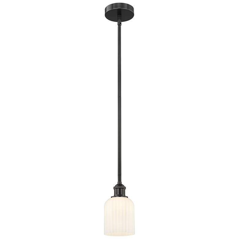 Image 1 Ballston Boreas 3" Cord Hung Mini Pendant Satin Gold w/ 11"H White Shade