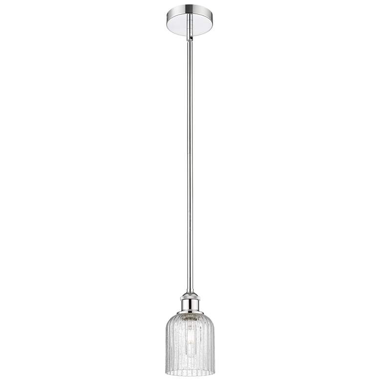 Image 1 Ballston Boreas 3" Cord Hung Mini Pendant Satin Gold w/ 8"H Clear Shade