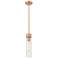 Ballston Boreas 3" Cord Hung Mini Pendant Satin Nickel -11"H Striped White